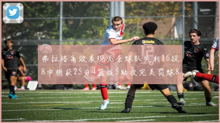 弗拉格高效表现无奈球队失利16投8中斩获25分4篮板5助攻完美罚球8中8